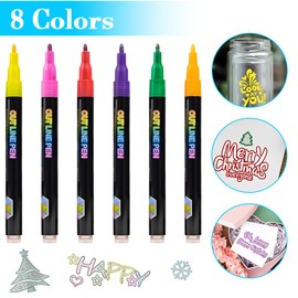 Glitter Pens, Magic Pens, Easter Gifts Children, Gifts for Girls, 8 Outline Pens, Children's Magic Pens for Easter Crafts, Children, Crafts Girls, Gifts 4-12 Years
