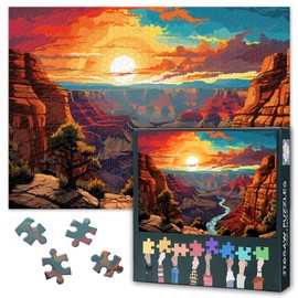 Jigsaw Puzzles for Adults 1000 Pieces - Stunning Grand US Canyon National Park Puzzle Artwork | 1000 Piece Puzzle for Adults with Nature Photography Detail | Stress Relief & Home Decor