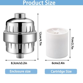 36 Stage Hard Water Shower Filter Shower Water Filter Removes Heavy Metals from Limescale and Chlorine and Other Deposits in Hard Water
