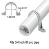 PVC Pipe Straps, 2 Holes Plastic Conduit Clamp for Pipes,