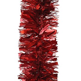 Queens of Christmas 50' Red Tinsel Garland