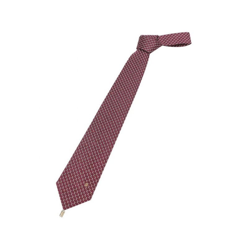 Daks Shirt Cubic All-Over Pattern Tie Red_DLF1ACF1105R2