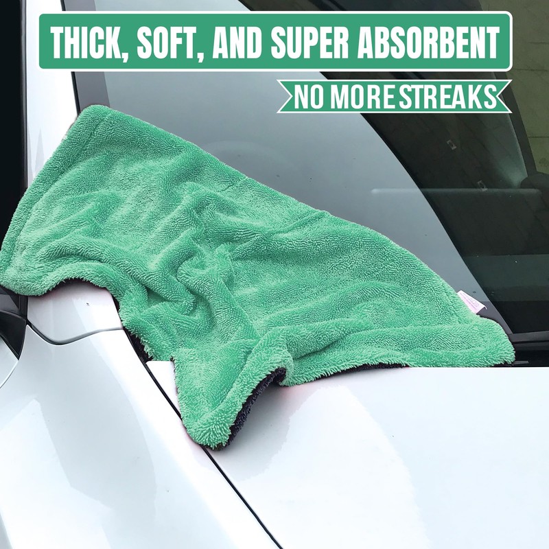 Towelogy® Double Sided Car Drying Towel XL Microfibre Twisted Loop