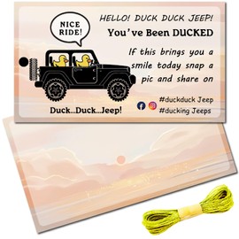 CREATCABIN Pack of 50 You'Ve Been Ducked Cards, Duck Pendant, Card, Duck, Jeep, Pendant, Ducking, DIY, Jeep Duck, Card for Rubber Duck Jeeps, Car Jeeps, Decoration, Gifts, 8.75 x 5 cm, Beautiful Ride