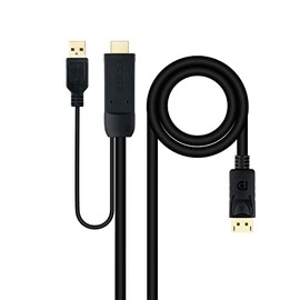 HDMI to DisplayPort Adapter Male to Male Black 6ft Converts HDMI Signals to DisplayPort for High Definition Audio and Video Experience Perfect for Offices and Entertainment