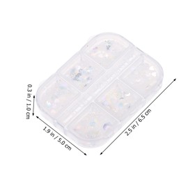 Baluue DIY Nail Art Sequin Kit Fingernail Glitter Sequins Rhinestones Charms for Home Professional Use