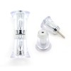 2 Pair x Shower Door Handle/Knob Clear Acryl Cone Shaped