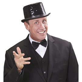 Sequin Top Hat Hat Headware Accessory for Circus Clowns & Fun Fairs Fancy Dress Up Costumes & Outfits