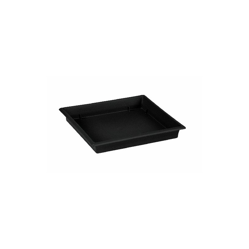 Emsa Flower Pot Saucer Square Terracotta Terra Grande, black, 505097