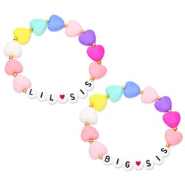 HANRESHE 2PCS Big Sister Bracelet Sister Gifts Big Sis Bracelets