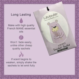 LIFFLY 14 Packs Lavender Scented Sachets Bag for Drawer and Closet Xmas Gift 15 Scents Optional