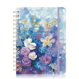 2025-2026 Planner,A5 Weekly and Monthly Planners with Tabs, Spiral Bound Daily Calendar,Compact Diary with Hour-by-Hour Layout, To-Do Lists & Notes - Ideal for Students, Teachers & Professionals (E)