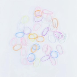 3200 Pcs Elastic Rubber Bands Small Hair Ties Hair Rubber Mini Hair Bands Hair Elastics Tiny Soft Holder Ponytails for Girls (Light Multicolor)