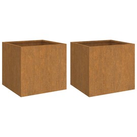 vidaXL 2 x Planters 32 x 30 x 29 cm Corten Steel
