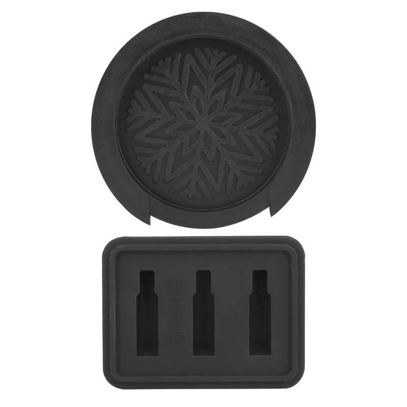 Guitar Mute Pad Sound Hole Cover Black Silicone Musical Instrument