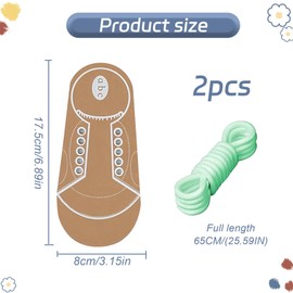 hioseyre 2Pcs Kids Shoe Lace Practice, Learn To Tie Shoe Laces, Educational Tool, Green, 2 Pieces