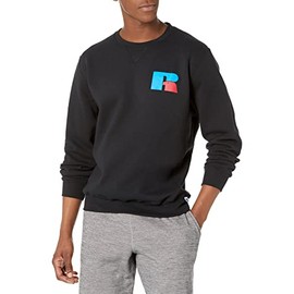 Russell Athletic Men's Dri-Power Fleece Sweatshirt, Black-Eagle R Logo, 3X-Large