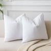 JUSPURBET White Velvet Throw Pillow Covers 14x14 inch Set of 2 for Living Room Couch Sofa Bedroom Decorative Square Solid Soft Cushion Cases with Invisible Zipper