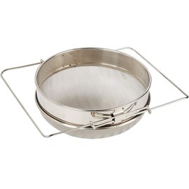 Professional Paint Sieve Diameter 23.5 cm | Paint Sieve 24 cm - 41.5 cm Extendable Handle | Paint Filter 0.7 mm, 700 µm Mesh Width | Mesh Filter Screen Made of Stainless Steel | Painting Accessories Painters Paint Strainer