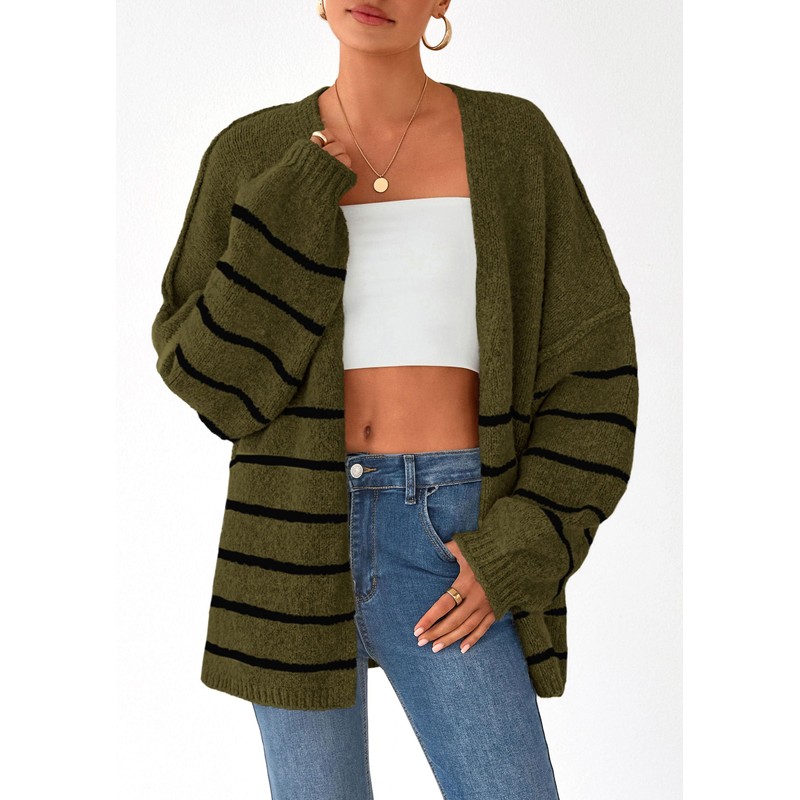 PRETTYGARDEN Womens Oversized Cardigan Sweaters 2025 Fall Long Lantern Sleeve