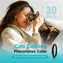 Calming Collar for Cats Cat Calming Pheromone Collar for Cats Lasts 30 Days Relief Anxiety Stress Separation and Relieve Bad Behavior Cat Adjustable Appeasing Calming Collar Make Cat Relaxed 4 Pack