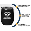 Pickleball Black Edition Wine Tumbler 12oz - Where paddles meet