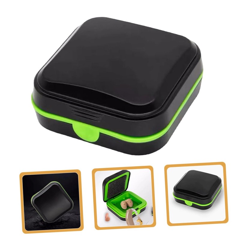 OHPHCALL 2pcs Small Hearing Aid Case Hearing Aid Storage Box