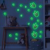 Lilac 2 Sheets Glow in The Dark Dinosaur Footprint Wall