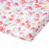 HonestBaby Girls Organic Cotton Changing Pad Cover, Rose Blossom, One