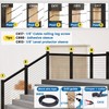 Muzata 50Pack Black Stainless Steel Protective Sleeves Cable Railing Kit