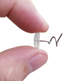 100 Pcs Bedskirt Pins, Twist Pins with Clear Heads, Bed Skirt Pin for Hold Slipcovers and Bedskirts Decoration