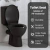 "vidaXL Soft-Close Toilet Seat in Black Polypropylene, Quick-Release Design and
