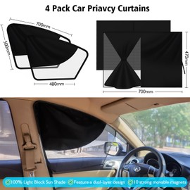 Car Sun Protection Roller Blinds Pack of 4 Universal Car Window UV