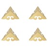 4Pcs Brass Corner Protectors Right Angle Brackets Brass Antique Edge