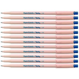 Paper Mate Replay  Blue Erasable Ballpoint Pens With Eraser 12 Pieces New