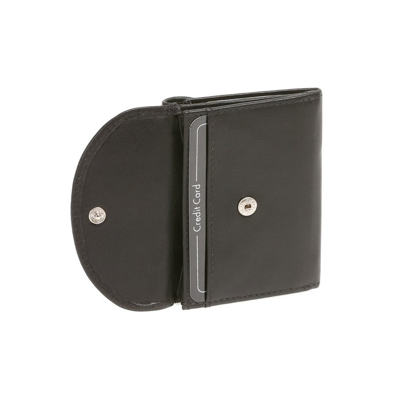 Small wallet LEAS, Genuine Leather, black - ''LEAS Mini-Edition''