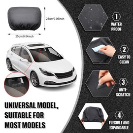 Tallew 4 Pcs Universal Car Headrest Cover Soft Car Seat Rest Cover Protector Fabric Head Rest Coverings for Truck Auto(Gray)
