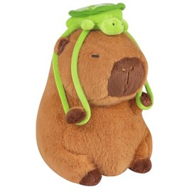Cute Capybara Plush with Turtle Backpack, Kawaii Capibara Stuffed Aniamls Toys Soft Plushie Dolls Capybara Plush Pillow Birthday for Kids Boys Girls (12inch)