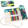 LOBVABA 72 Holes Canvas Pencil Wrap, Canvas Pencil Wrap, Large