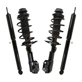 AutoShack Front & Rear Complete Struts Coil Springs and Shock Absorbers Set 4 Replacement for 2006 2007 2008 2009 2010 2011 Toyota Yaris 1.5L FWD SUSPKG119