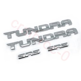 Toyota For 2022 - 2023 Toyota Tundra SR5 Chrome Emblem Badge Replacement kit 4 pieces