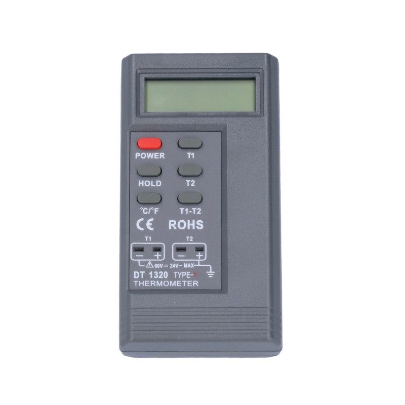 DT1320 Digital Thermometer 200℃~1370℃ Measuring Range LCD Display Temperature Meter