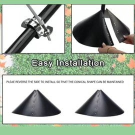 Depisuta Plastic Pole Mount Squirrel Guard Stopper, Squirrel Baffle for Bird Feeder Pole, Proof Baffle for Protecting Outside Bird Feeders & Houses (45.7cm / 18in)