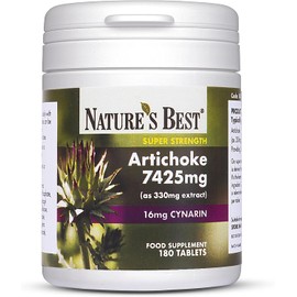 High Strength Artichoke Extract 7425mg - Supports Digestion & Intestinal Health - 180 Tablets - Over 7 Grams Equivalent to Fresh Artichoke - Taste-Free, Vegan-Friendly - 3+ Months Supply