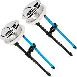BlueStars 48mm/1.89in Toilet Push Button Thread Diameter, Dual Push Flushing Water Tank Button – Compatible with Glacier Bay, AquaSource, TOTO, Kohler, Twyford, Geberit, American Standard - Pack of 2