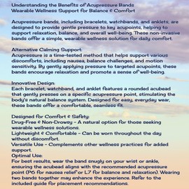 Calming Acupressure Bracelet, Adjustable Anti-Stress Band, Latex-Free, Made in USA, Multi-Colored (Rainbow, XSmall 6)