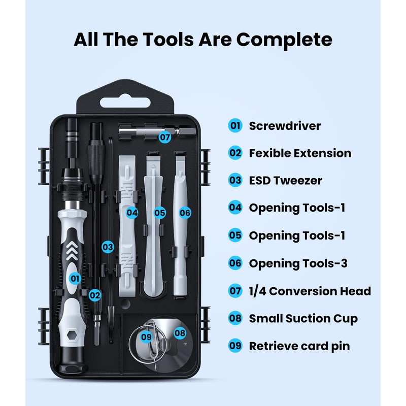 AXTH 115-in-1 Precision Screwdriver Set, [Super Durable] Mini Professional Magnetic