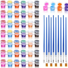 WYOMER 12 Sets(168 Pieces) Washable Paint Set, 12 Colors Water Paint with Brushes, Washable Paint Sets for Home, Classroom and Birthday or Art Party(24 Brushes)
