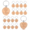 UICCVOKK Pack of 18 Wooden Key Fobs Clover Lucky Charm