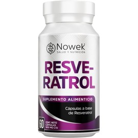Nowek Resveratrol 60 Cápsulas Suplemento Alimenticio Ingredientes Naturales 3 Frascos